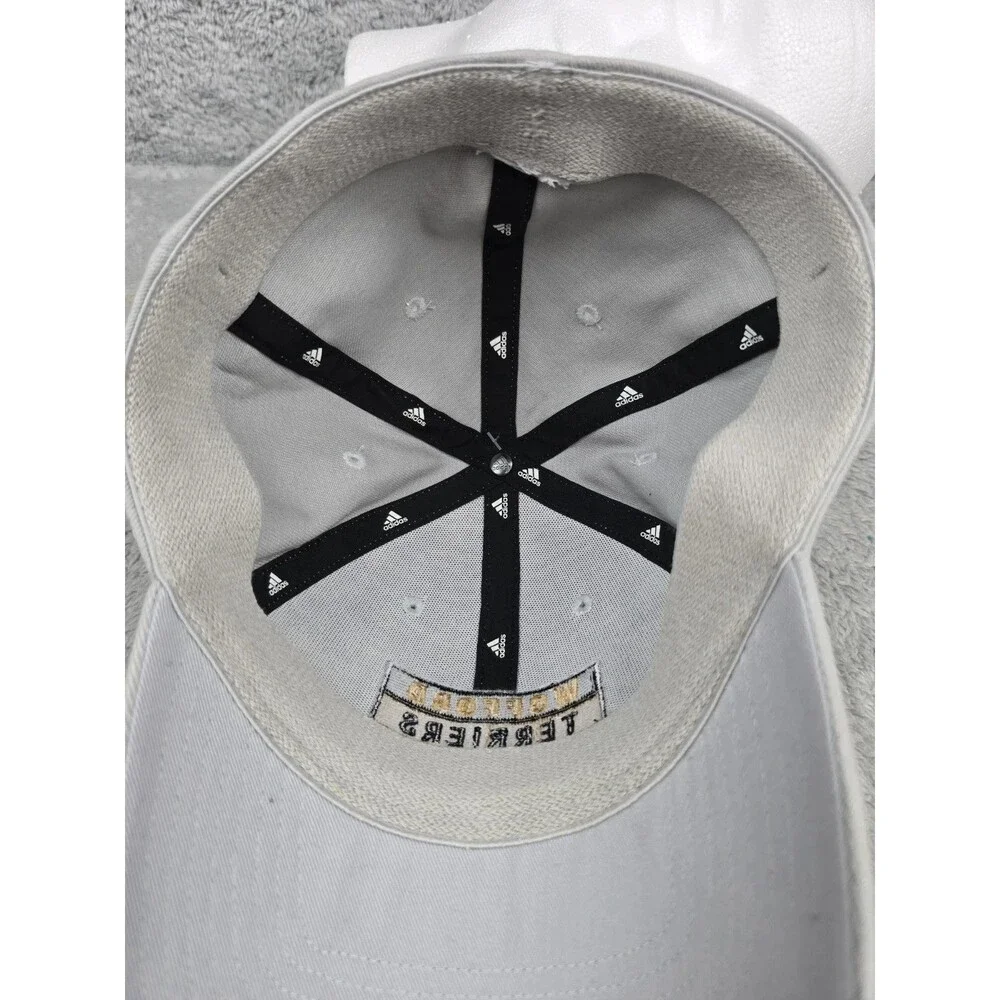 ​Adidas Wofford Terriers FlexFit Fitted Cap Hat Gray Black Gold Mens Size S/M